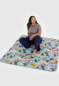 Baggu Puffy Picnic Blanket Table Cats