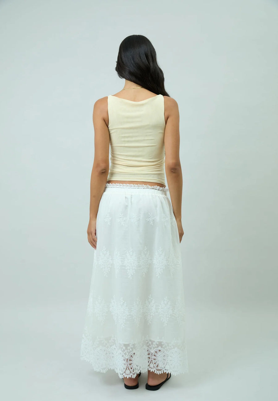 House of Sunny Sleeveless Mesh Top Butter