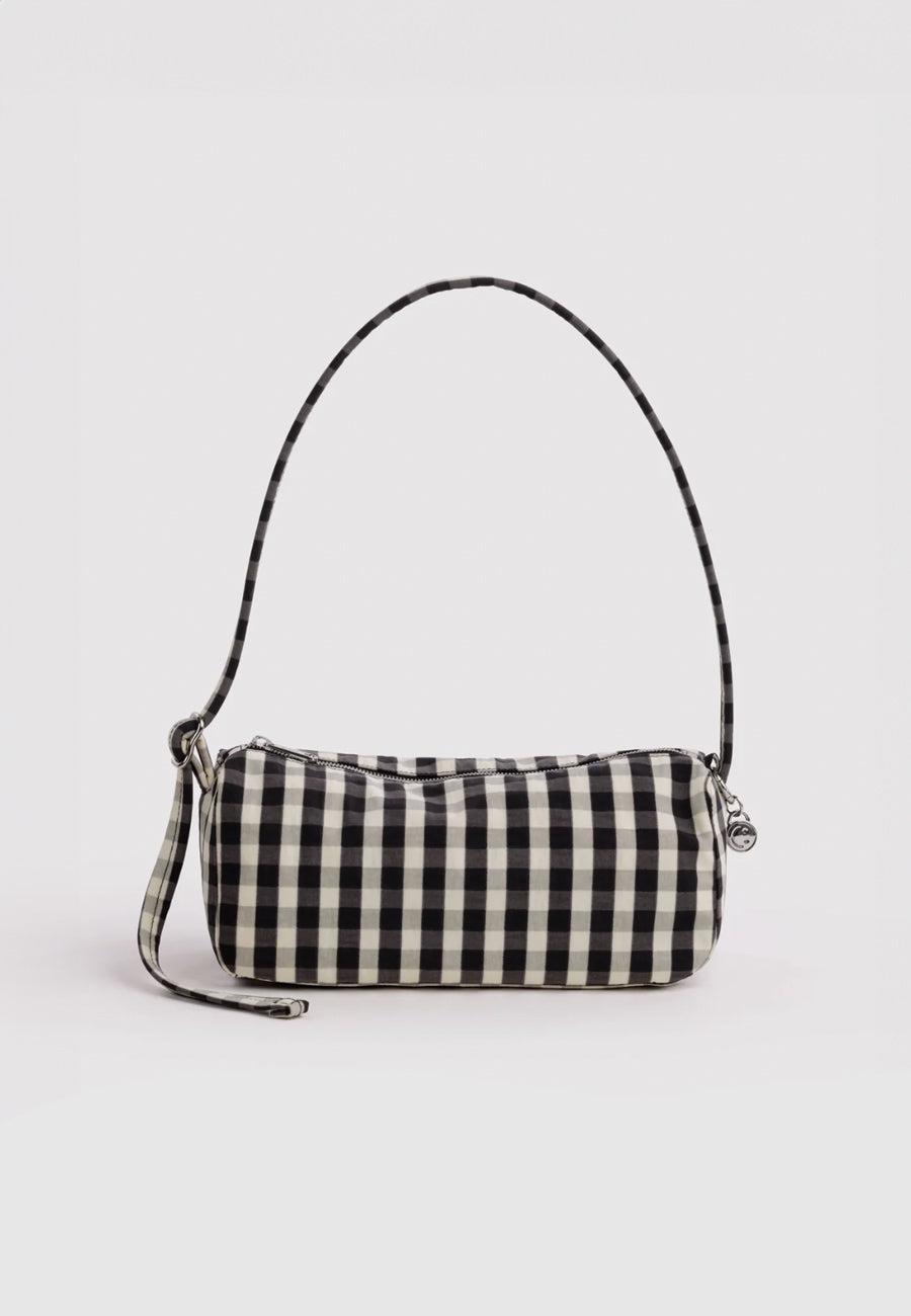 Baggu Nylon Loaf Bag Black and Cream Gingham PRE-ORDER