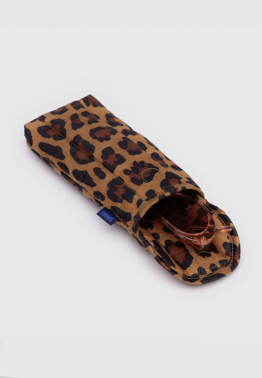 Baggu Puffy Glasses Sleeve Leopard