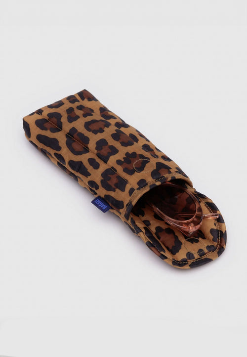 Baggu Puffy Glasses Sleeve Leopard