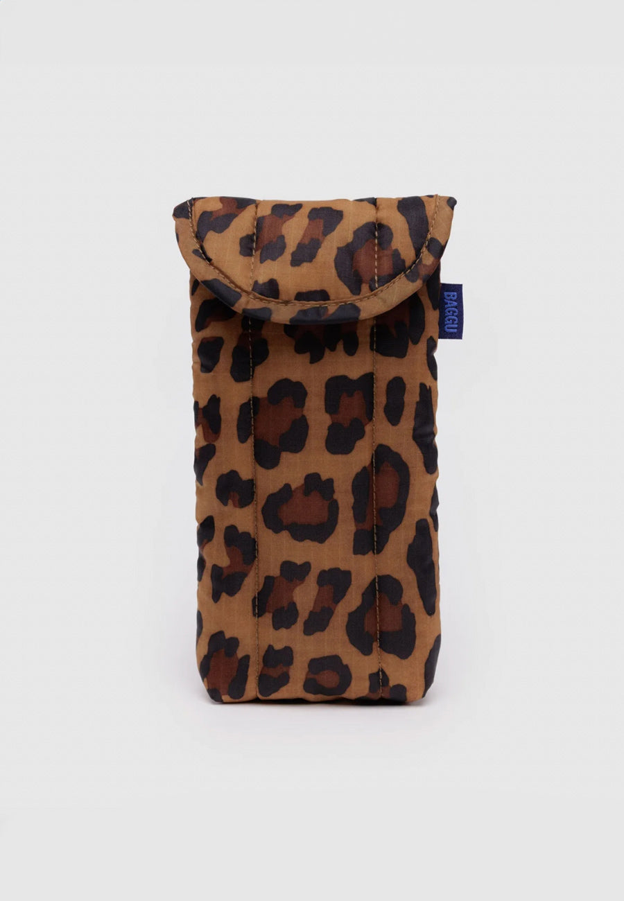Baggu Puffy Glasses Sleeve Leopard