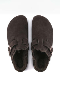Birkenstock Boston Suede Shearling Mocha