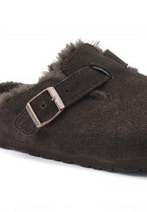Birkenstock Boston Suede Shearling Mocha