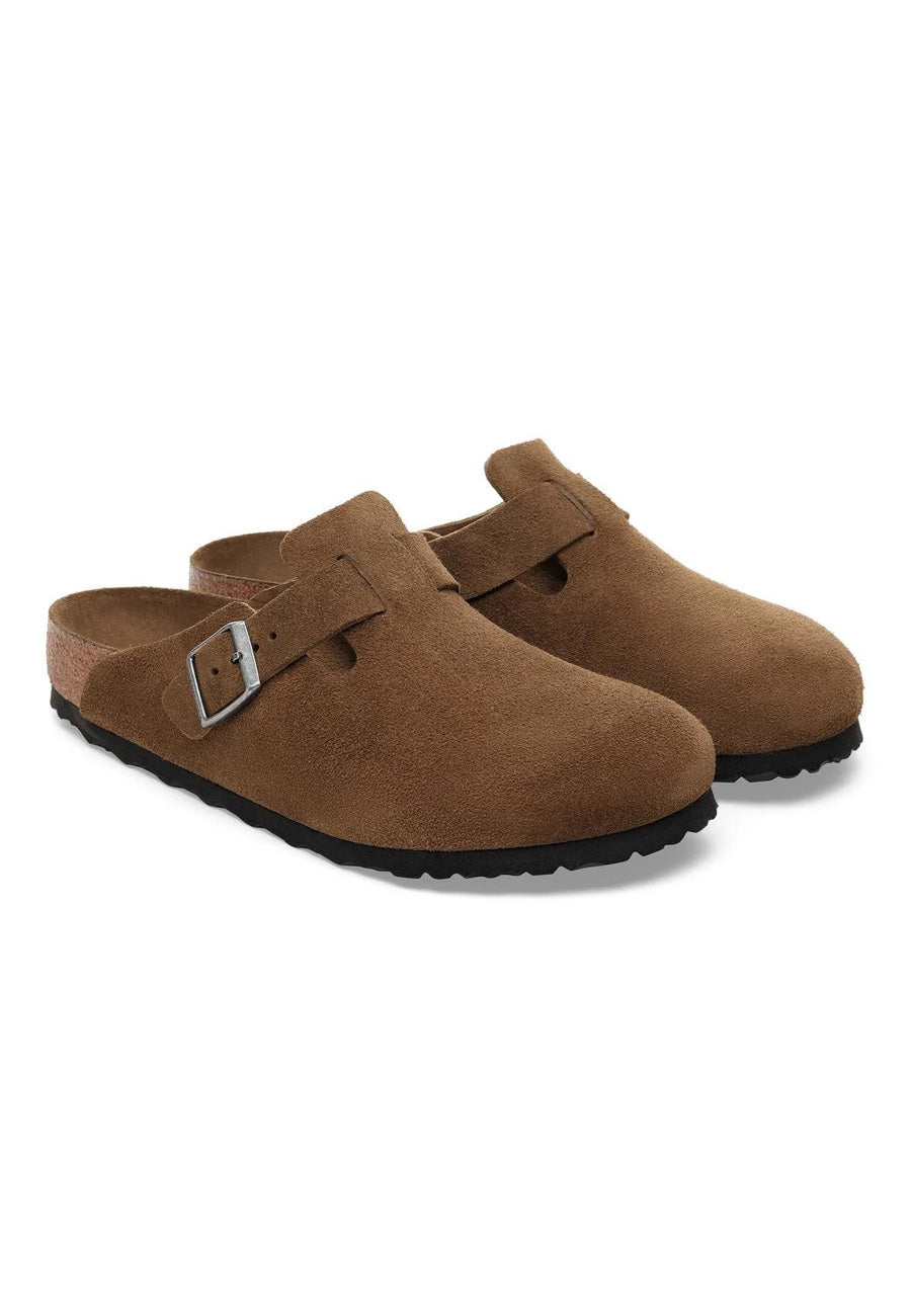 靴 BIRKENSTOCK Boston SFB Suede Birkenstock Boston SFB Suede Dark Tea – Uncommon