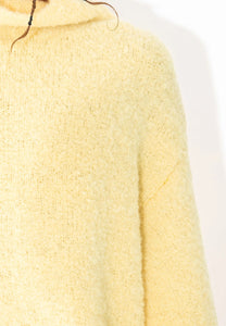 Arthur Oversized Funnel Neck Sweater in Butter