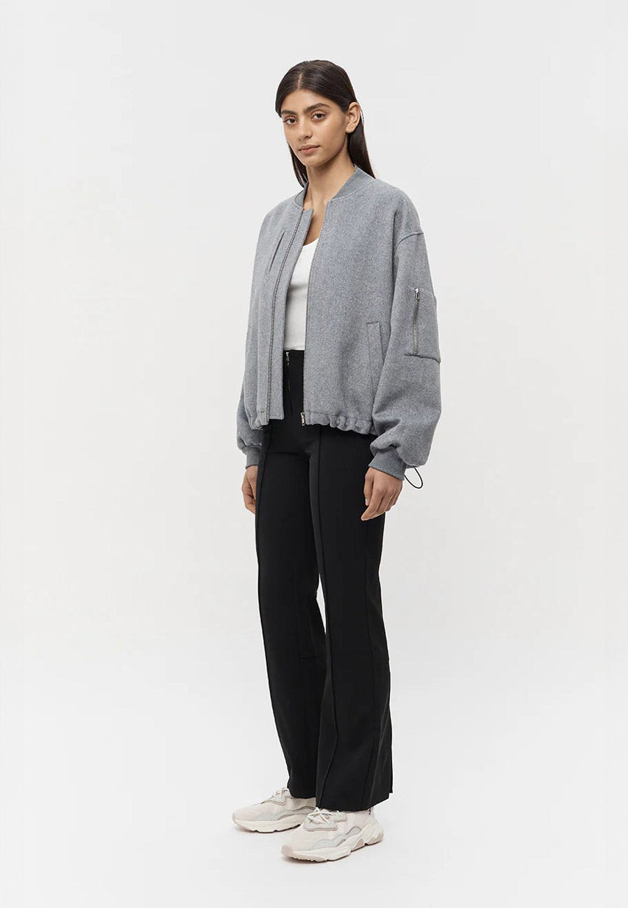Friend of Audrey Carson Wool Bomber Jacket Grey