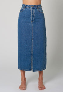 Rolla's Chicago Skirt Lyocell Mid Vintage Blue