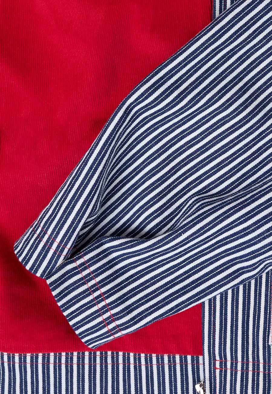 Happymess Denim Jacket Wave Stripes