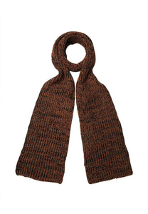 Hansen and Gretel Fluffy Knit Scarf Brown