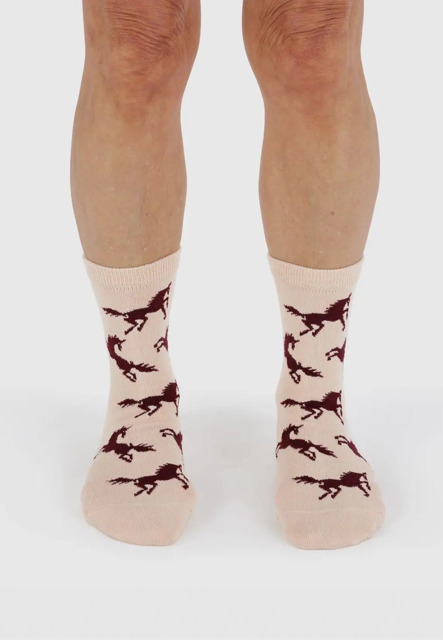 Baggu Crew Sock Horses