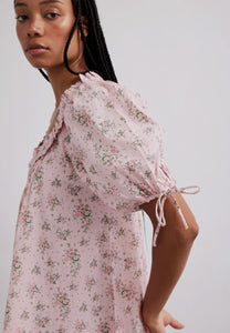Damson Madder Jemima Ruffle Mini Dress Vintage Floral