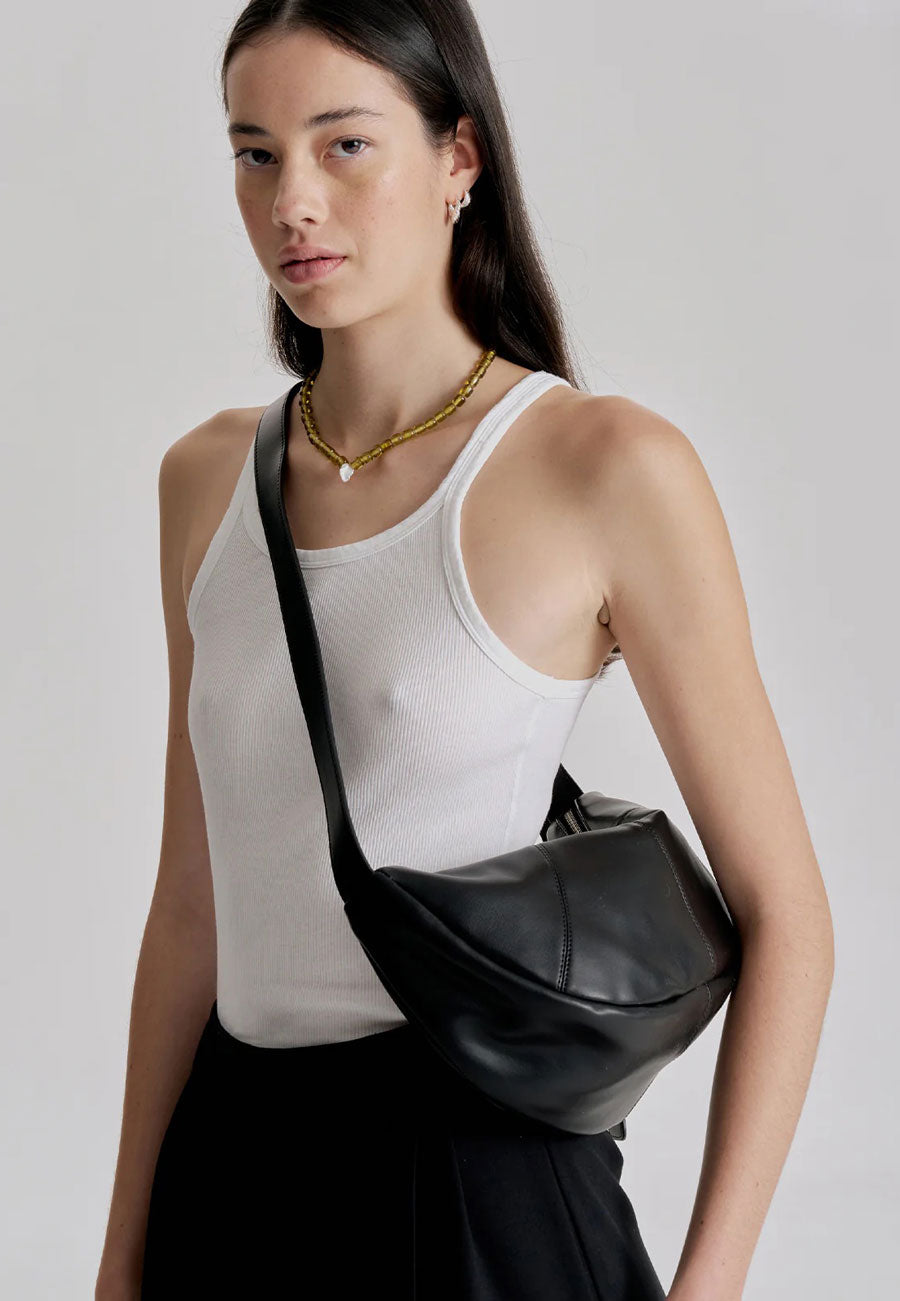 Brie Leon Mischa Crescent Bag Black