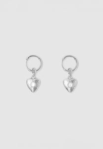 Brie Leon Pearl Locket Earrings Silver