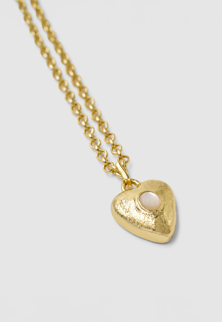 Brie Leon Pearl Locket Necklace Gold