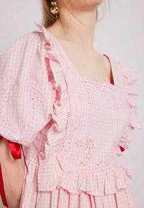 Damson Madder Rhea Dress Pink Gingham