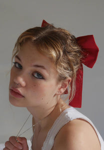 Caitlin Snell Georgie Hair Bow Tomato Red