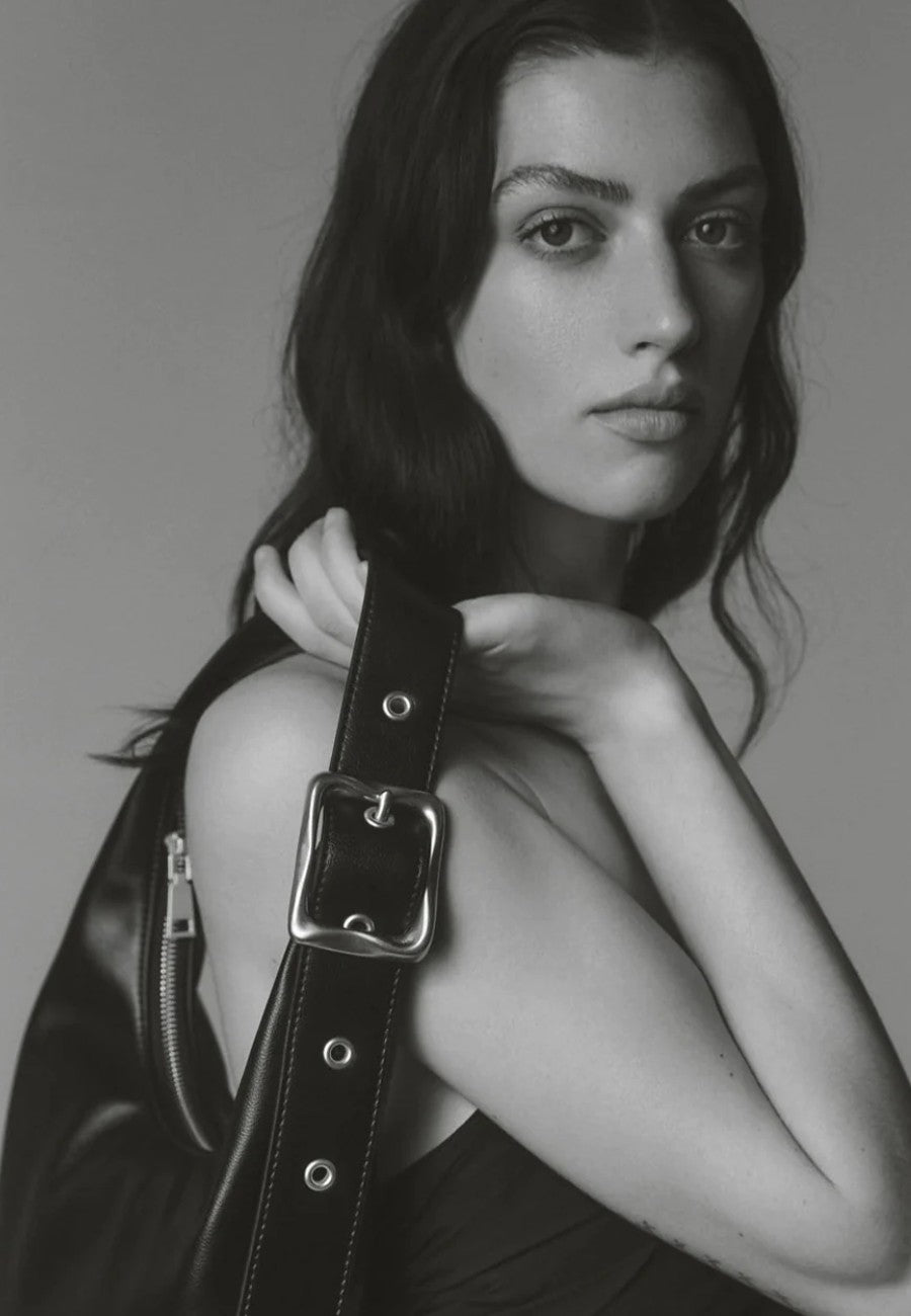Brie Leon Everyday Croissant Bag Black