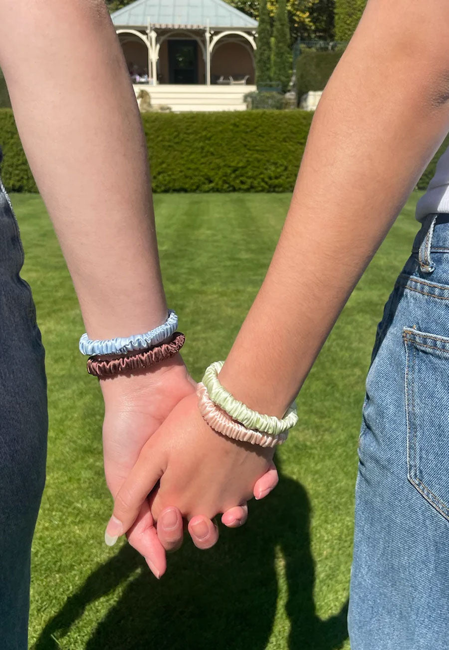 Buttermilk Accessories Mia Silk Scrunchie Cocoa