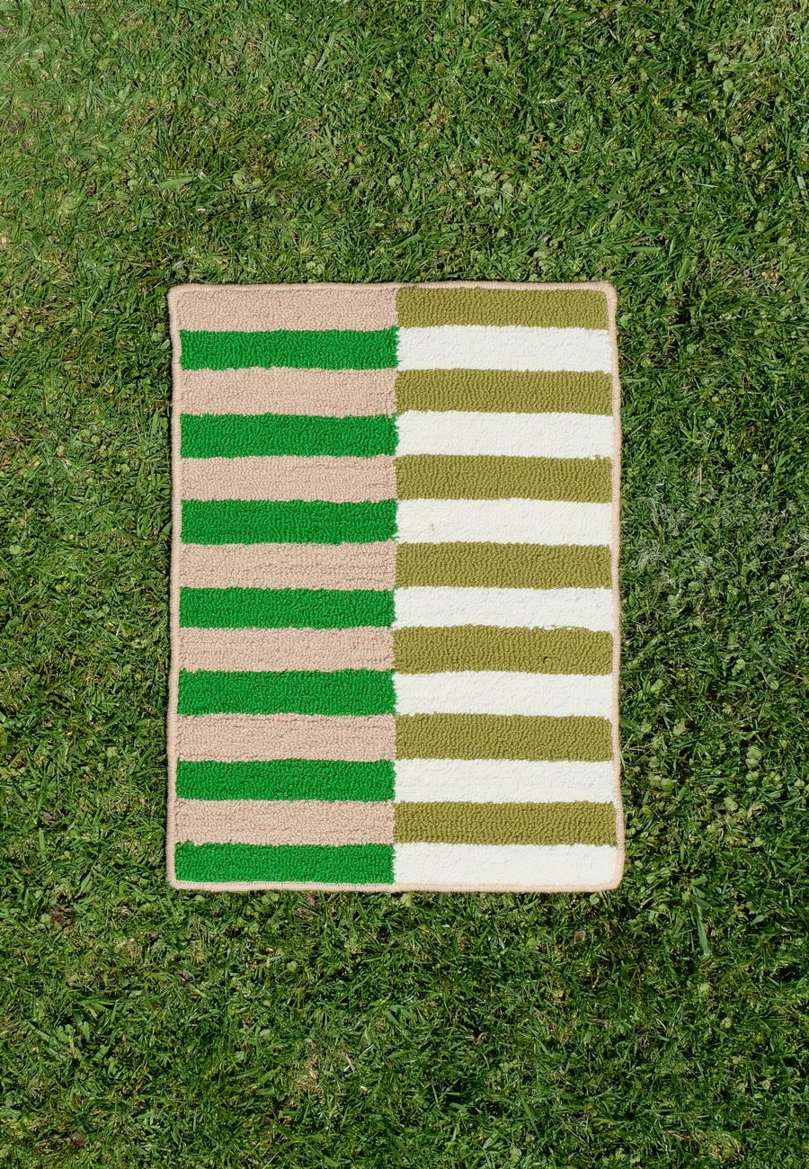 Alice Duncan-Gardiner Green Stripe Rug