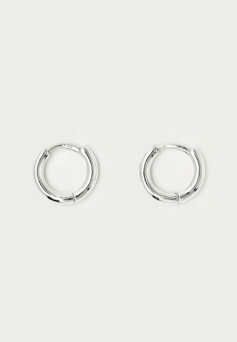 Brie Leon Everyday Bebe Hoop Earrings Silver - Uncommon