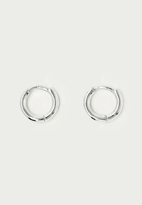 Brie Leon Everyday Bebe Hoop Earrings Silver - Uncommon