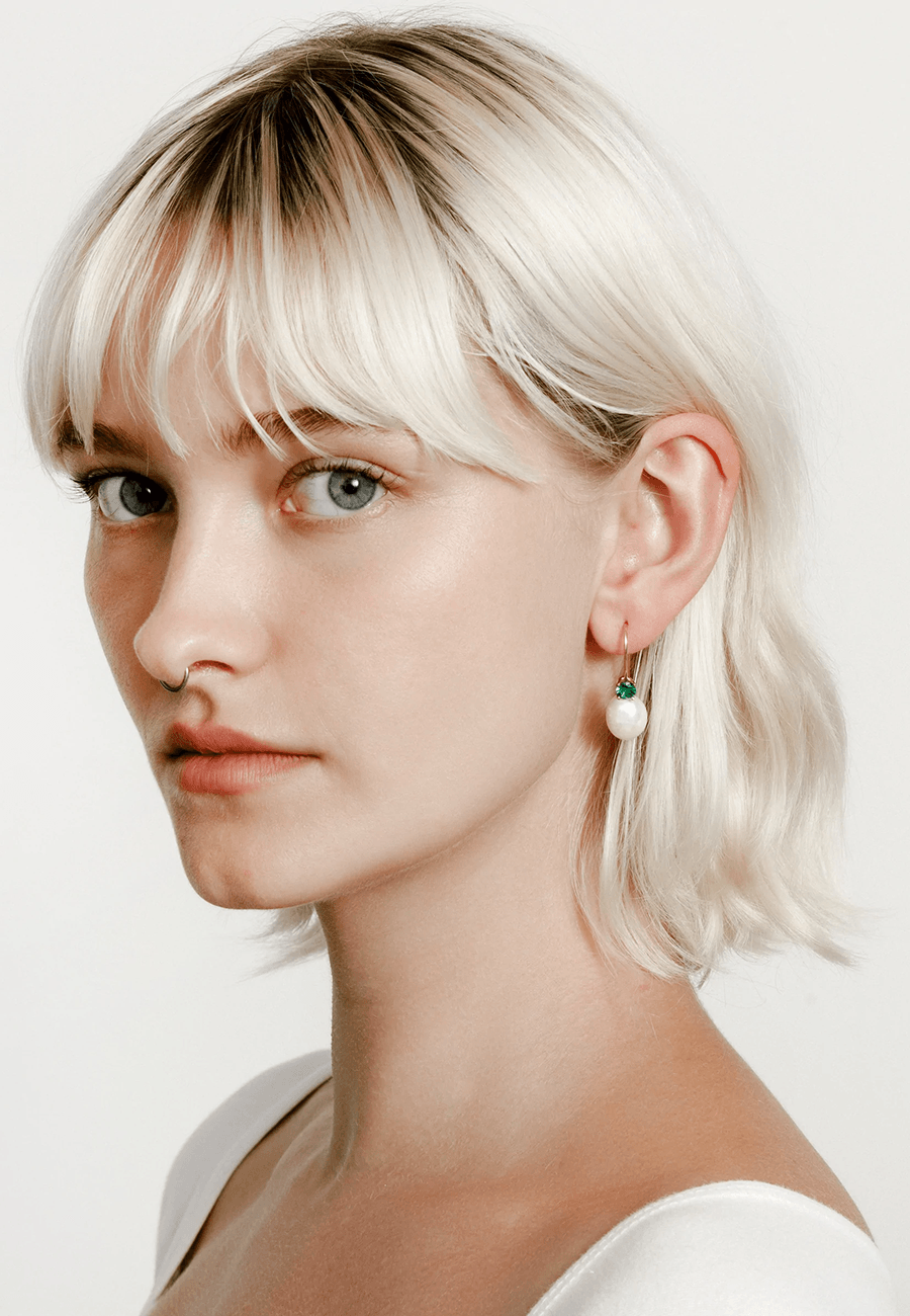 Wolf Circus Erin Earrings Gold Green - Uncommon