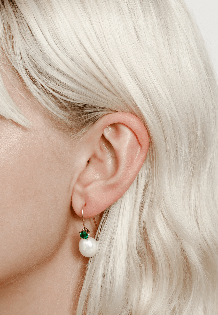 Wolf Circus Erin Earrings Gold Green - Uncommon