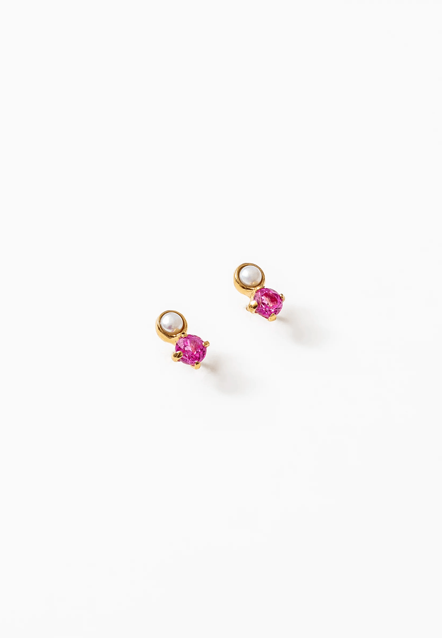 Wolf Circus Paige Earrings Gold Pink - Uncommon