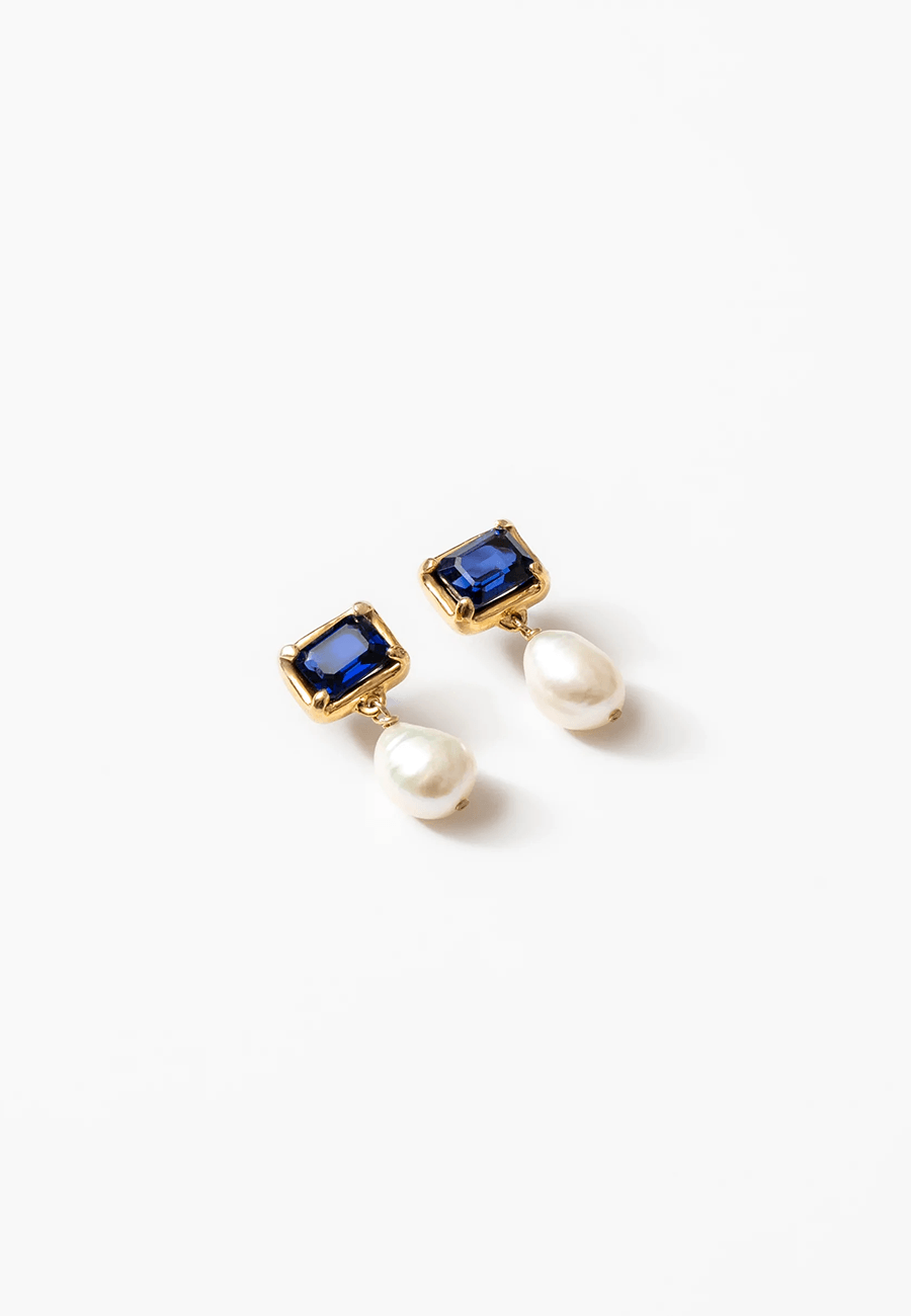 Wolf Circus Sophie Earrings Gold Blue - Uncommon