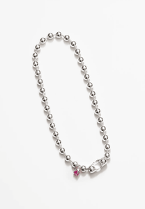 Wolf Circus Zoie Necklace Silver Pink - Uncommon